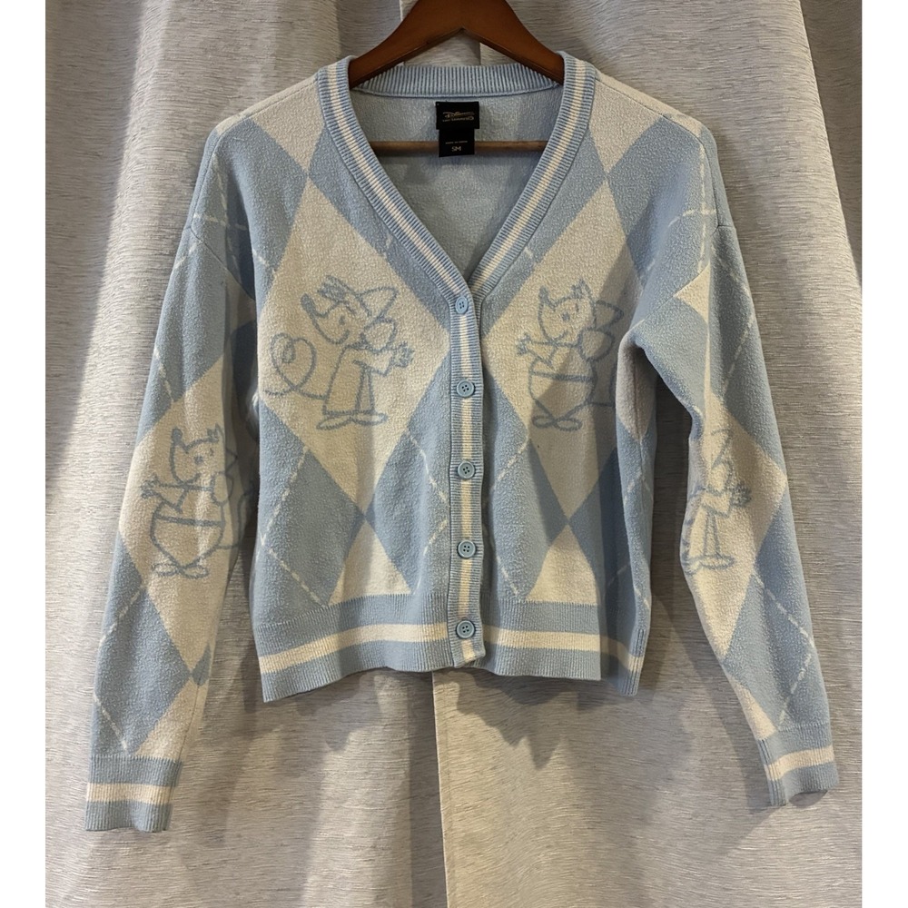 Disney Her Universe Cinderella Princess Sidekicks Cardigan Sweater Blue Small